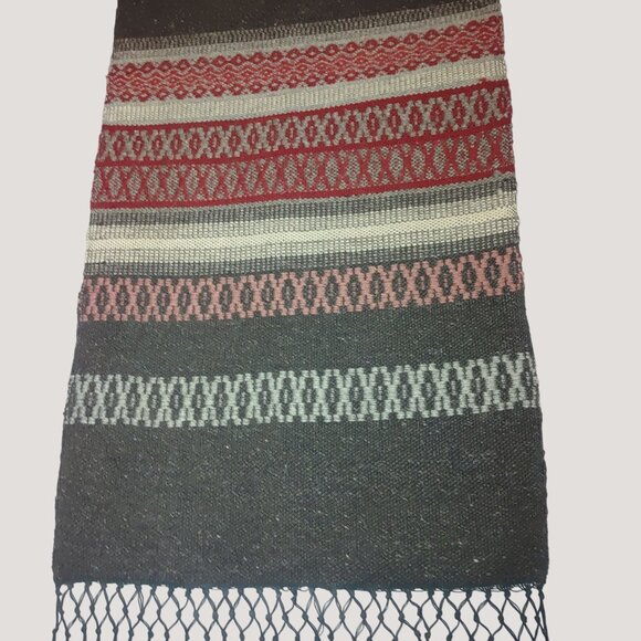 Swedish Hand-Loomed Gubba Weven Bound Weave Wall Hanging Textile Art Fringe - Picture 6 of 14